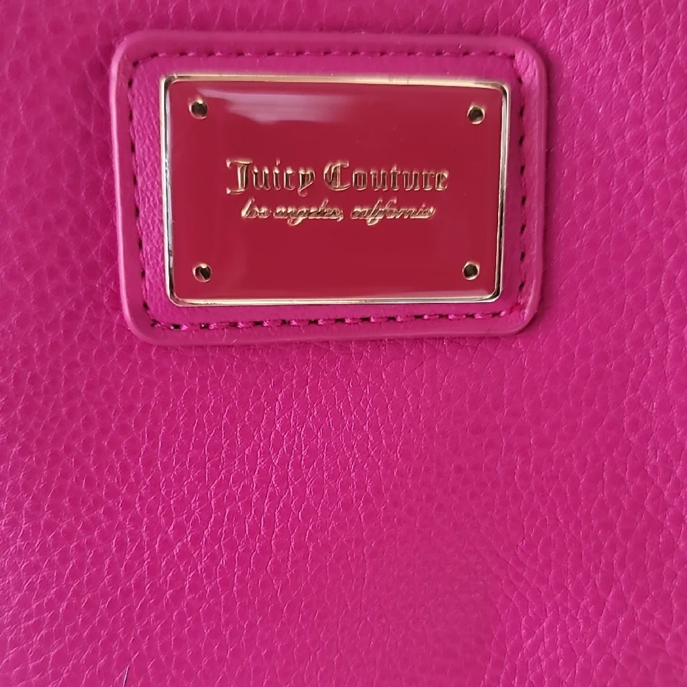 Juicy Couture Vibrant Pink Crossbody Cell Phone  Bag with Gold Accents NWT - Picture 6 of 13